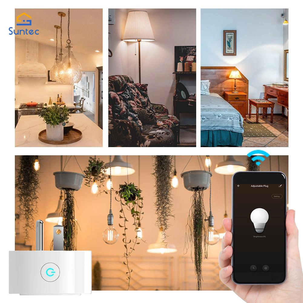 Smart Phone APP Voice Remote Control Us Standard Socket Timing Control Plug WiFi Tuya Smart Plug