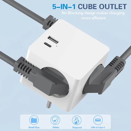 Adaptador USB Leishen Sp-170A Plugue UE 20W Pd Tipo C Cubo de energia inteligente