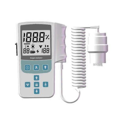 Detector de analisador de gás O2 de oxigênio médico digital de boa qualidade para ventiladores de emergência de UTI