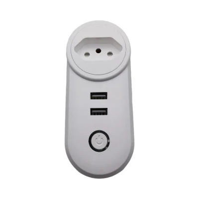 Reino Unido/EUA/UE/Brasil/Suíço Smart Home Plug Sem fio Wi-Fi Soquete de controle remoto Suporte para controle de voz Alexa Google Home com 2 USB